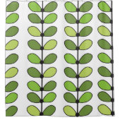 Moderne skandinavische grüne Blätter des Mittelalt Duschvorhang (Vorderseite)