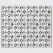 Moderne skandinavische grüne Weihnachten Botanisch Geschenkpapier (Flach)