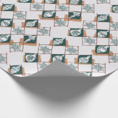 Moderne skandinavische grüne Weihnachten Botanisch Geschenkpapier (Ecke)