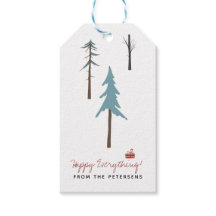 Moderne skandinavische Kiefernwälder Weihnachtsfei