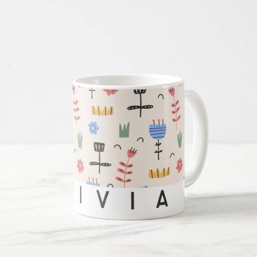 Moderne skandinavische Tasse | Personalisiertes Ge (VorderseiteRechts)