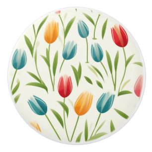 Moderne skandinavische Tulpen-Keramik-Griff Keramikknauf