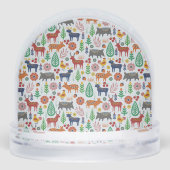 Moderne skandinavische Volkskunst Art Boho Foto Schneekugeln (Rückseite)