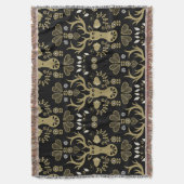 Moderne skandinavische Volkskunst Decke (Vorderseite Vertikal)