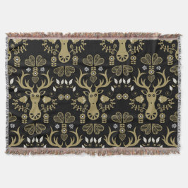 Moderne skandinavische Volkskunst Decke