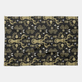 Moderne skandinavische Volkskunst Geschirrtuch (Horizontal)