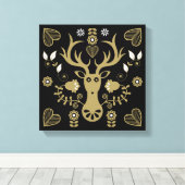 Moderne skandinavische Volkskunst Leinwanddruck (Insitu (Holzboden))