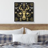 Moderne skandinavische Volkskunst Leinwanddruck (Insitu (Schlafzimmer))