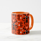 Moderne skandinavische Volkskunst Tasse (VorderseiteRechts)