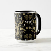 Moderne skandinavische Volkskunst Tasse (VorderseiteRechts)