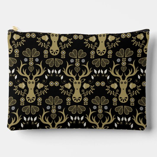 Moderne skandinavische Volkskunst Zubehörtasche (Vorderseite)