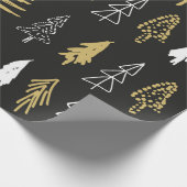 Moderne skandinavische Weihnachtsbaumpattern Boys Geschenkpapier (Ecke)