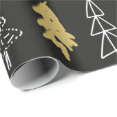 Moderne skandinavische Weihnachtsbaumpattern Boys Geschenkpapier (Rolleneckpunkt)