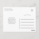 Moderne skandinavische Weihnachtsfeiertage Postkarte (Rückseite)