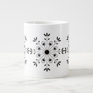 Moderne skandinavische Weihnachtsschneeflocke Jumbo-Tasse