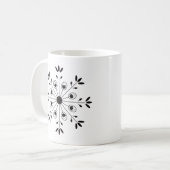 Moderne skandinavische Weihnachtsschneeflocke Kaffeetasse (Vorderseite Links)