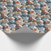 Moderne skandinavische Winter Stadthäuser Muster B Geschenkpapier (Ecke)
