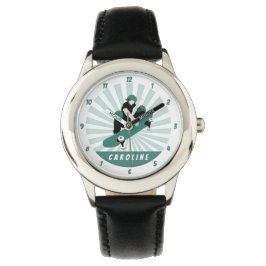 Moderne Skateboarding Girls Skater Name Cool Sport Armbanduhr