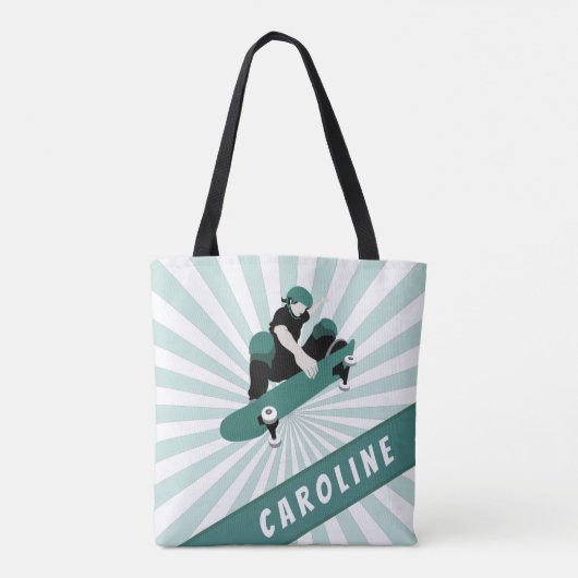 Moderne Skateboarding Girls Skater Name Cool Sport Tasche (Rückseite)