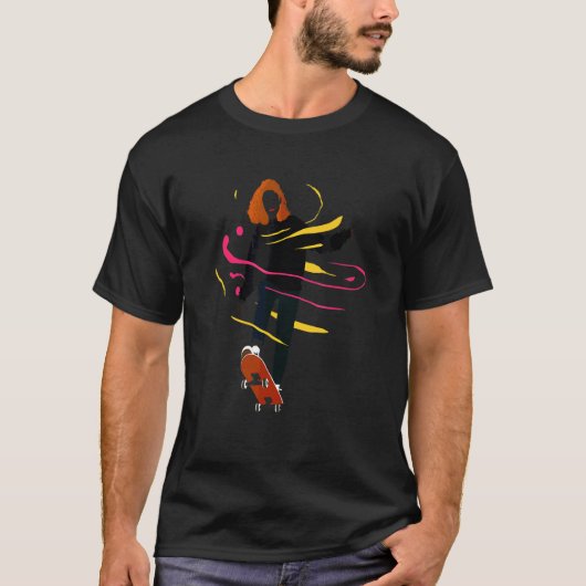 Moderne Skater Art T-Shirt (Vorderseite)