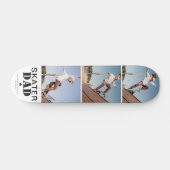Moderne Skater Vater FotoCollage Skateboard (Horizontal)
