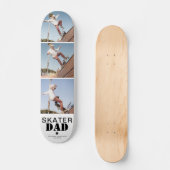 Moderne Skater Vater FotoCollage Skateboard (Vorderseite)