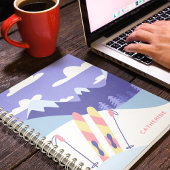 Moderne Skipisten - Personalisiert Notizblock