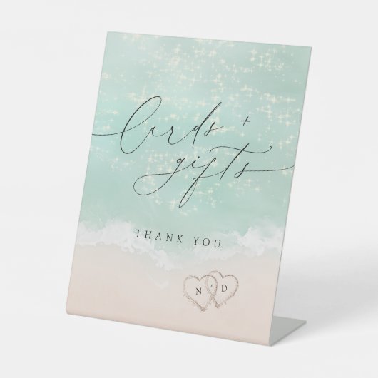 Moderne Skizzen für Sandstrände und Geschenke Sockelschild (Vorderseite)