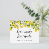 Moderne Skript-Brautparty-Änderung von Datumsfelde Postkarte (Stehend Vorderseite)