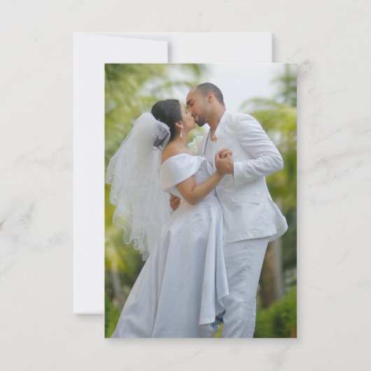 moderne Skript dunkelgrüne Hochzeit danke Karte (Rückseite)