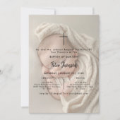 Moderne Skript-Foto-Overlay Geschlecht neutrale Ta Einladung (Vorderseite)