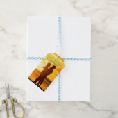 Moderne Skript-Foto-Verlobung Geschenkanhänger (Mit Garn)