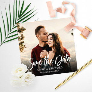 Moderne Skript Hochzeitsbudget Save The Date Foto