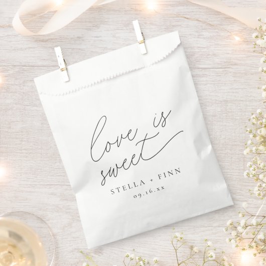 Moderne Skript Liebenswerte Hochzeit Geschenktütchen (Ausgeschnitten)