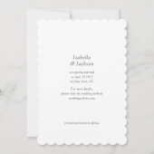 Moderne Skript-Postwertzeichen-Hochzeit Save The Date (Rückseite)