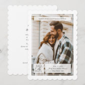 Moderne Skript-Postwertzeichen-Hochzeit Save The Date (Vorne/Hinten)