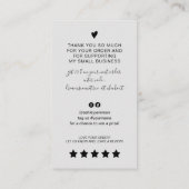 Moderne Skript QR Code graue Reihenfolge danke Visitenkarte (Rückseite)