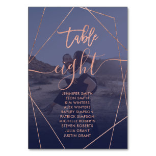 Moderne Skript terrarium Marine Foto Hochzeit Tischnummer