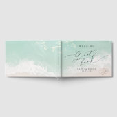 Moderne Skriptanhöre in der Hochzeit am Sandstrand Gästebuch (Voll)