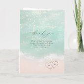 Moderne Skriptanhöre in der Hochzeit am Sandstrand Programm (Rückseite)