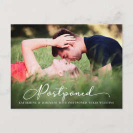 Moderne Skriptaufschiebung bei Hochzeiten Postkarte