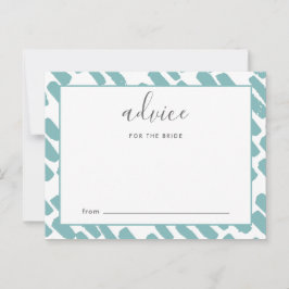 Moderne Skriptberatung für die Bride Blue und Whit Hinweiskarte