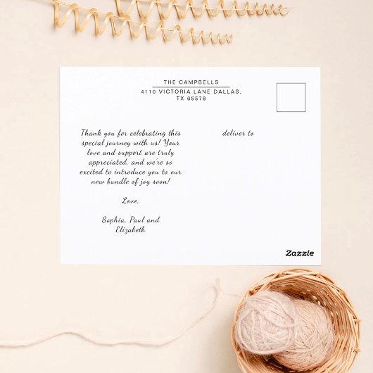 Moderne Skriptbogenrahmen blühen Postkarte