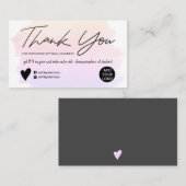 Moderne Skriptbürste ombre Aquarell vielen Dank Visitenkarte (Vorne/Hinten)