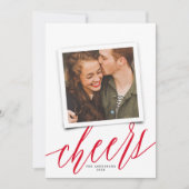 Moderne Skripte heizen Silvester Fotokarte Feiertagskarte (Vorderseite)