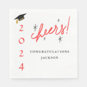 Moderne Skripte Herzlichen Glückwunsch Grand Red u Serviette (Vorderseite)