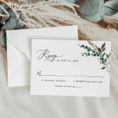 Moderne Skripte Rustikale Hochzeit RSVP Karte