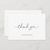 Moderne Skripte Swaps Schwarz-weiß Dankeschön Kart Dankeskarte (Vorne/Hinten)