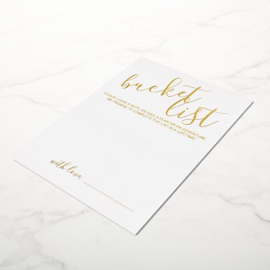 Moderne Skripteihenliste Gold Folieneinladung (Gedreht)