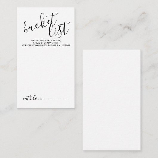 Moderne Skripteihenliste Hinweiskarte (Vorne/Hinten)